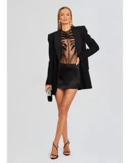 Retrofete Ondine Embellished Dress Black Size XS / AU 6 for rent on The Volte - image 3