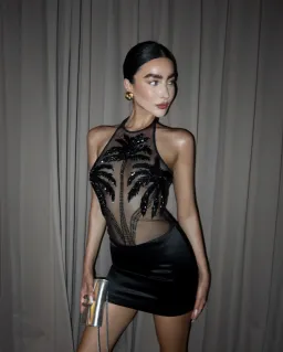 Retrofete Ondine Embellished Dress Black Size XS / AU 6 for rent on The Volte - image 5