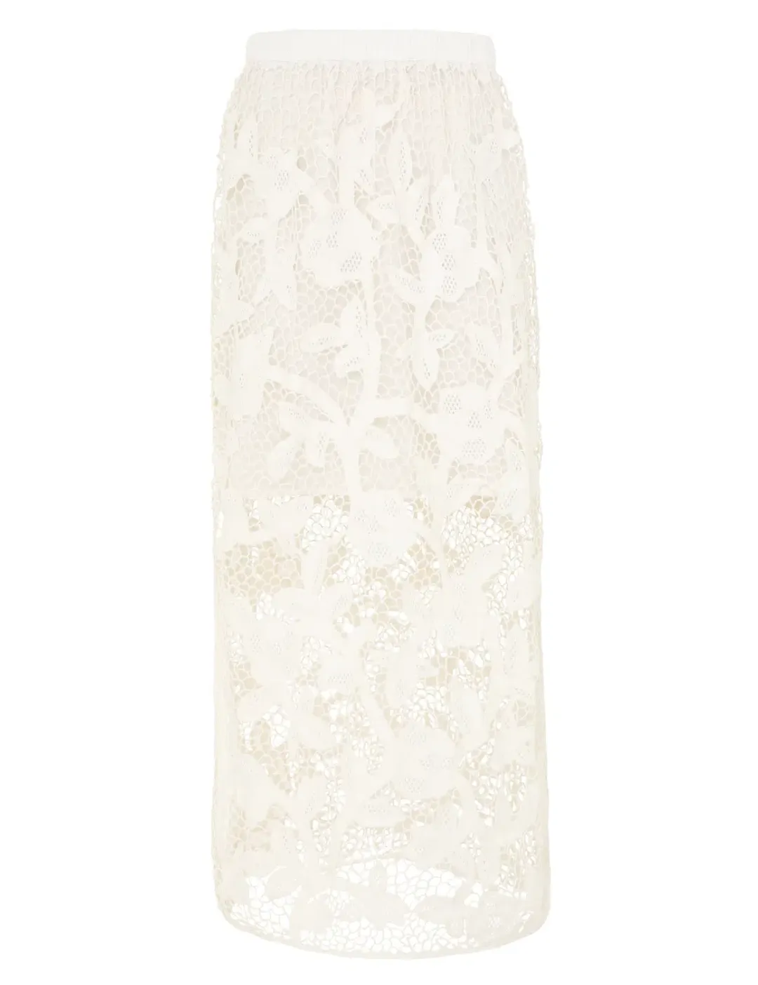 Zimmermann Golden Crochet Lace Top and Skirt Set Ivory Size 0 / AU 8 for rent on The Volte - main image