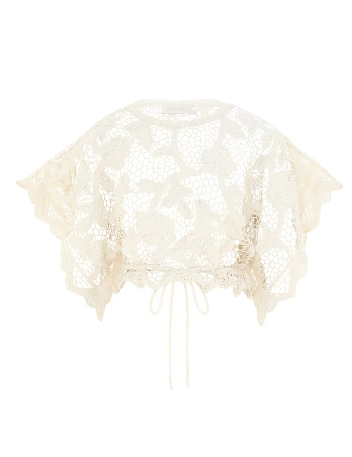 Zimmermann Golden Crochet Lace Top and Skirt Set Ivory Size 0 / AU 8 - Image 4