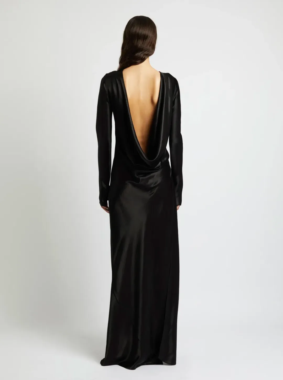 Christopher Esber Palladium Long Sleeve Tuck Dress Black Size 8 for rent on The Volte - main image