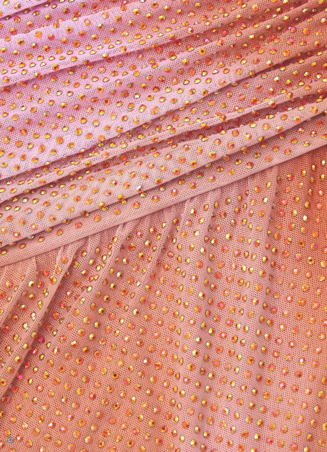 Self Portrait Orange Rhinestone Mini Dress Orange Size 8 for rent on The Volte - main image