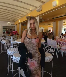 With Harper Lu Slip Dress Mesh Leopard Print Size S/ AU 8 for rent on The Volte - image 3