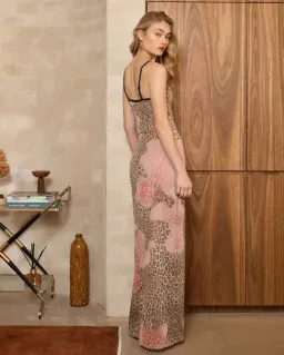 With Harper Lu Slip Dress Mesh Leopard Print Size S/ AU 8 for rent on The Volte - image 6