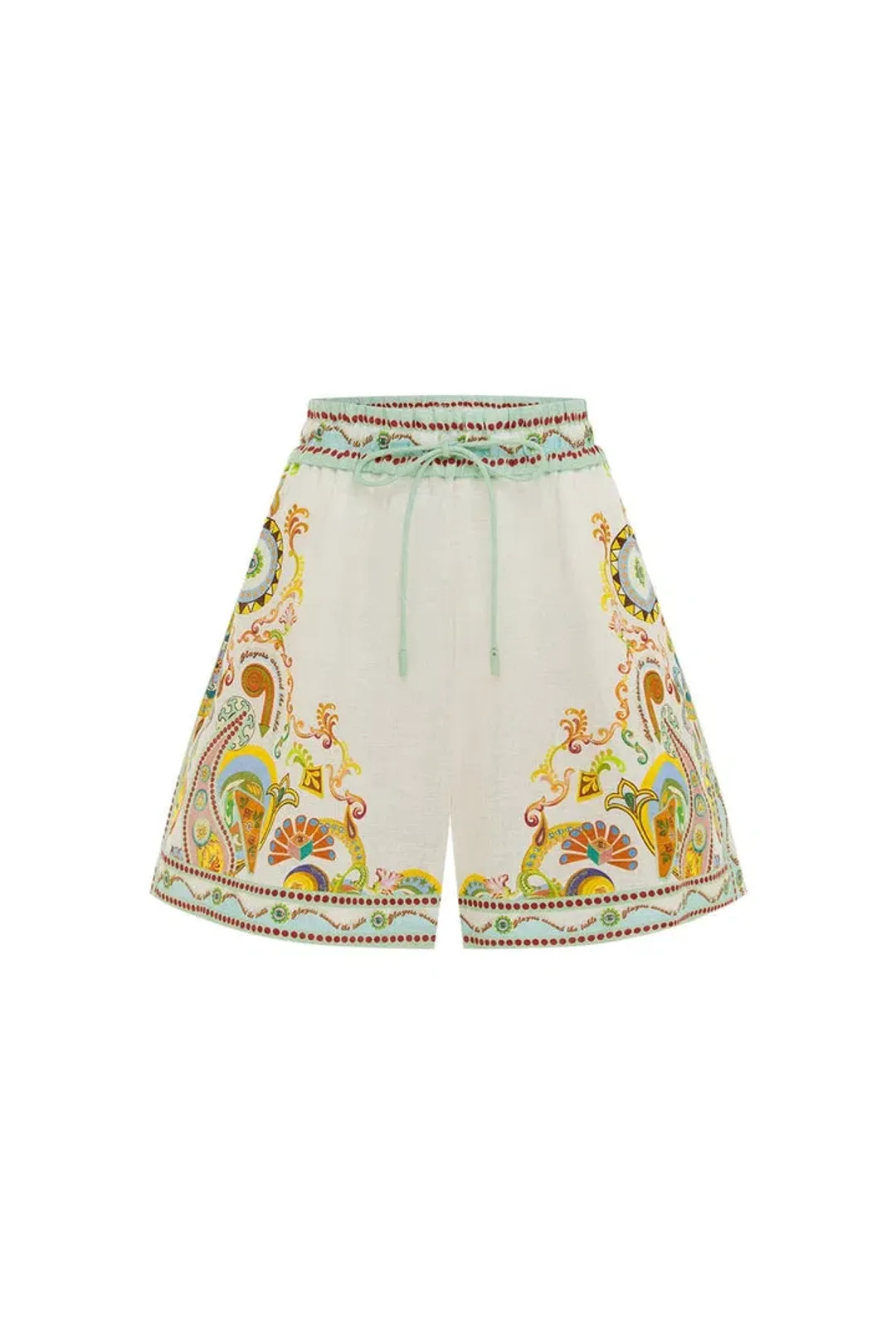 Alemais Pinball Linen Shirt and Short Set Print Size AU 8 for rent on The Volte - main image