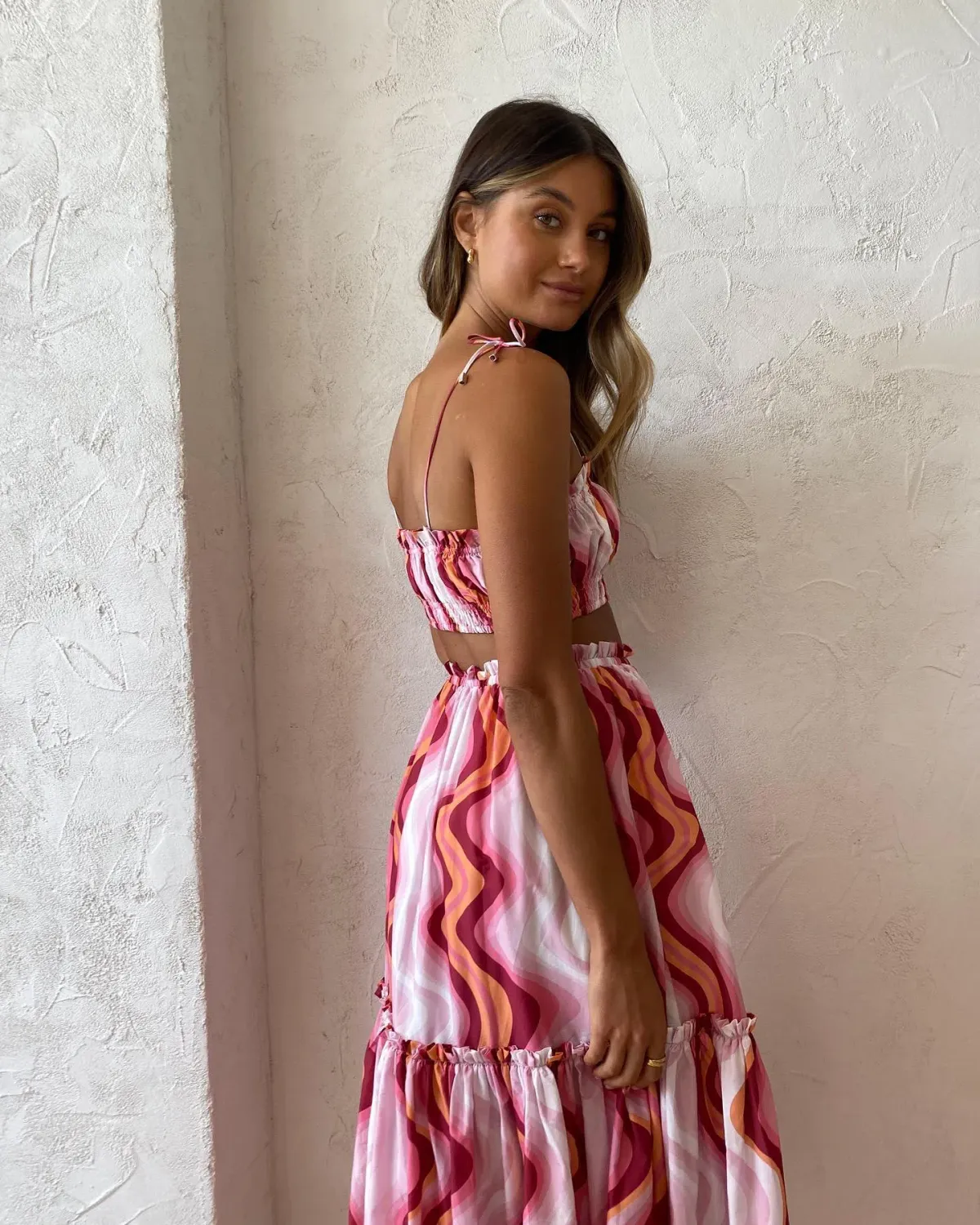 Steele Cameron Bustier & Austin Skirt Set in Groovy Print Size L / AU 12 - Image 3