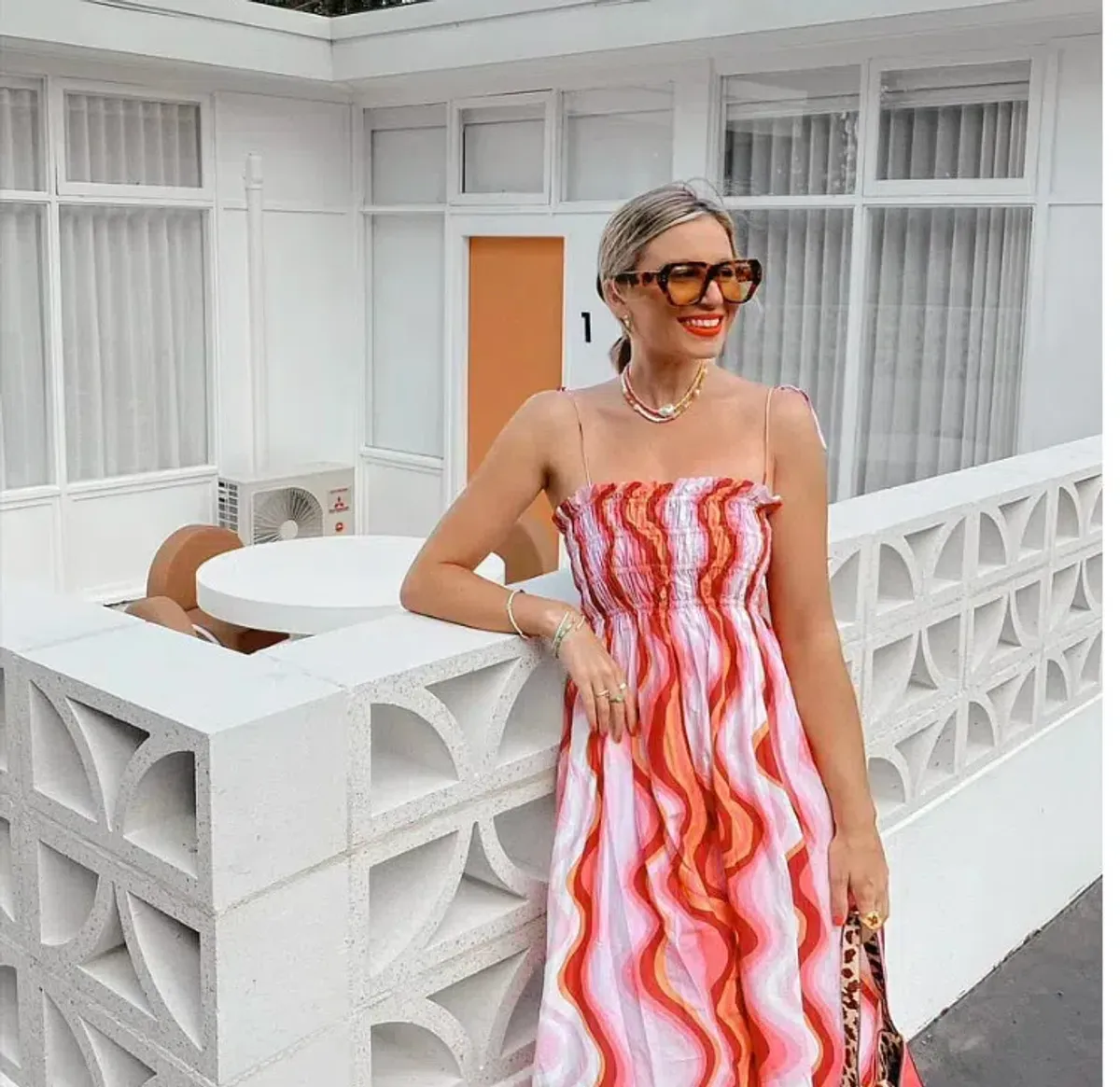 Steele Mirabella Midi Dress Groovy Print Size L / AU 12 - Image 4