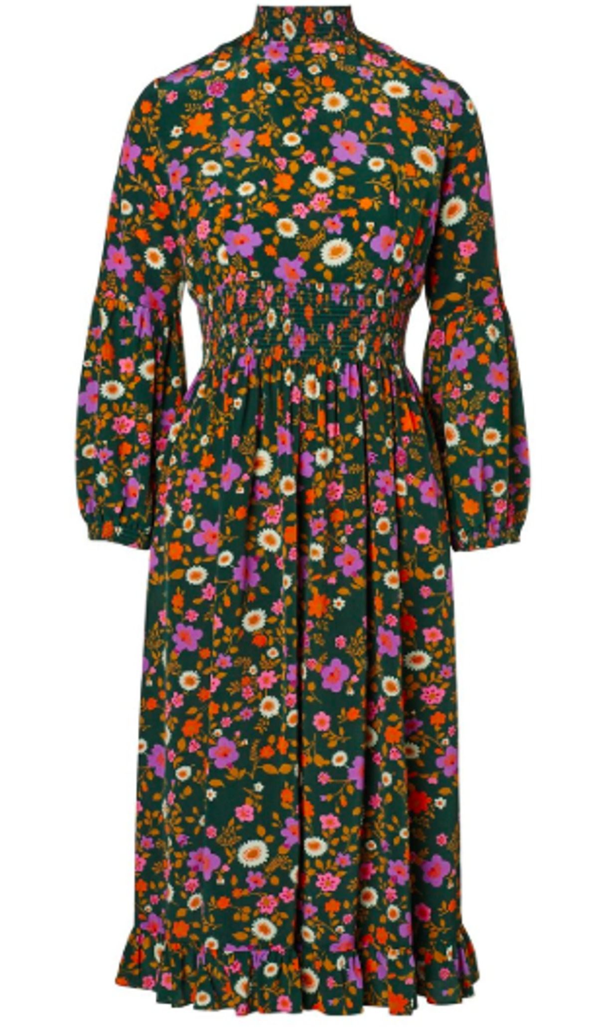 Scanlan Theodore CDC Printed Ruffle Hem Dress Floral Size 8 - Image 2