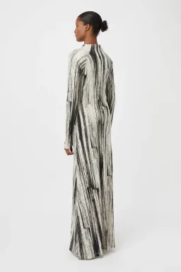 Camilla and Marc Arch Long Sleeve Midi Dress in Black Print Size 8 for rent on The Volte - image 3