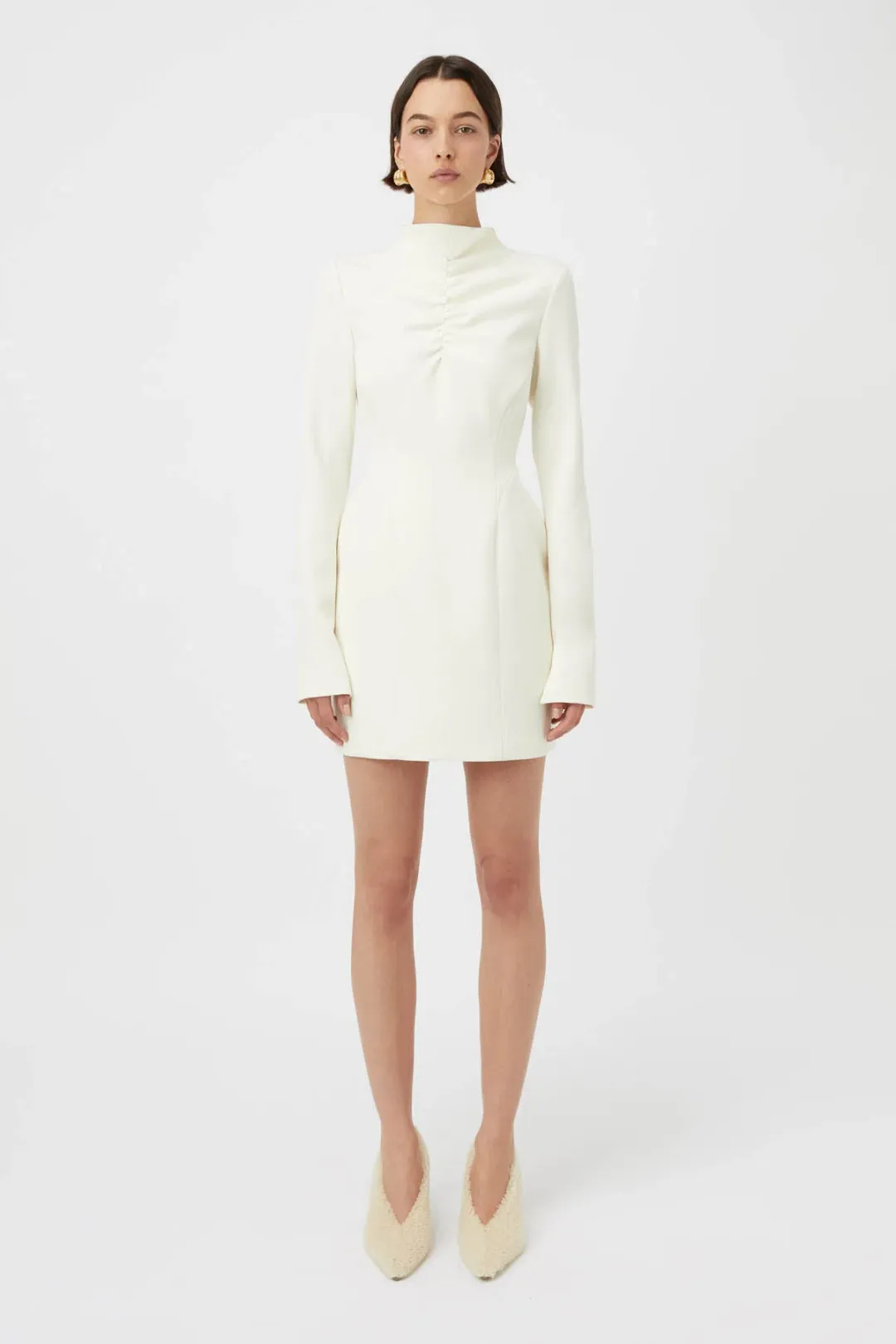 Camilla and Marc The Portico Mini Dress Cream Size 6 for rent on The Volte - main image