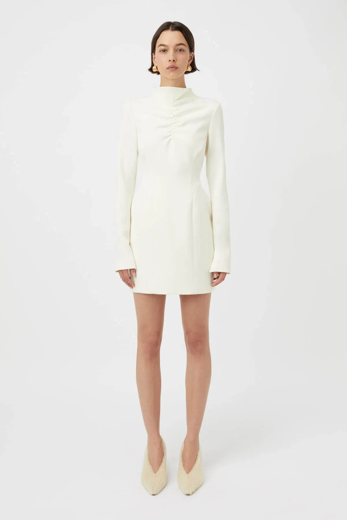 Camilla and Marc The Portico Mini Dress Cream Size 6 for rent on The Volte - main image
