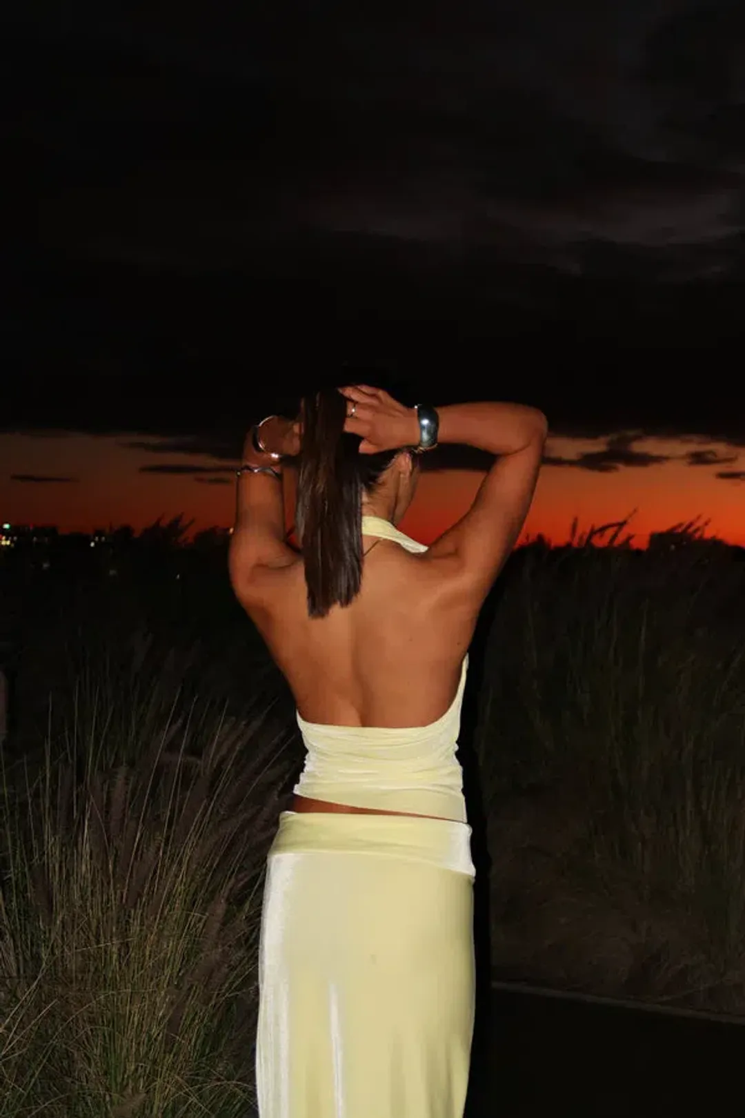 7th & York Lemon Goldie Top and Maxi Skirt Set Yellow Size S/Au 8 for rent on The Volte - main image