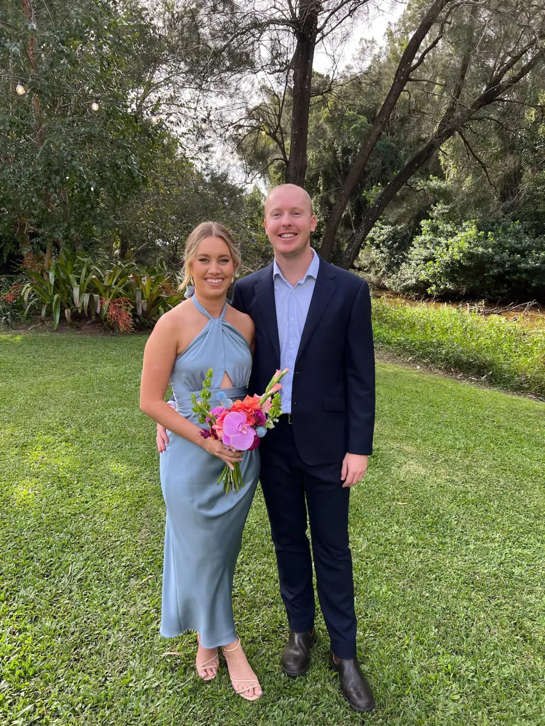 Shona Joy Luxe Gathered Halter Midi Dress in Azure Size 8 for rent on The Volte - main image