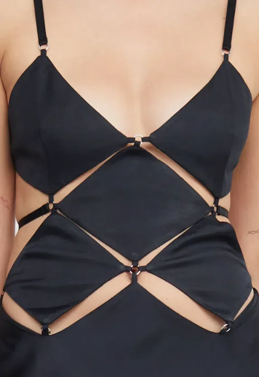 Bec & Bridge Diamond Days Strap Maxi Dress Black Size 6 for rent on The Volte - main image