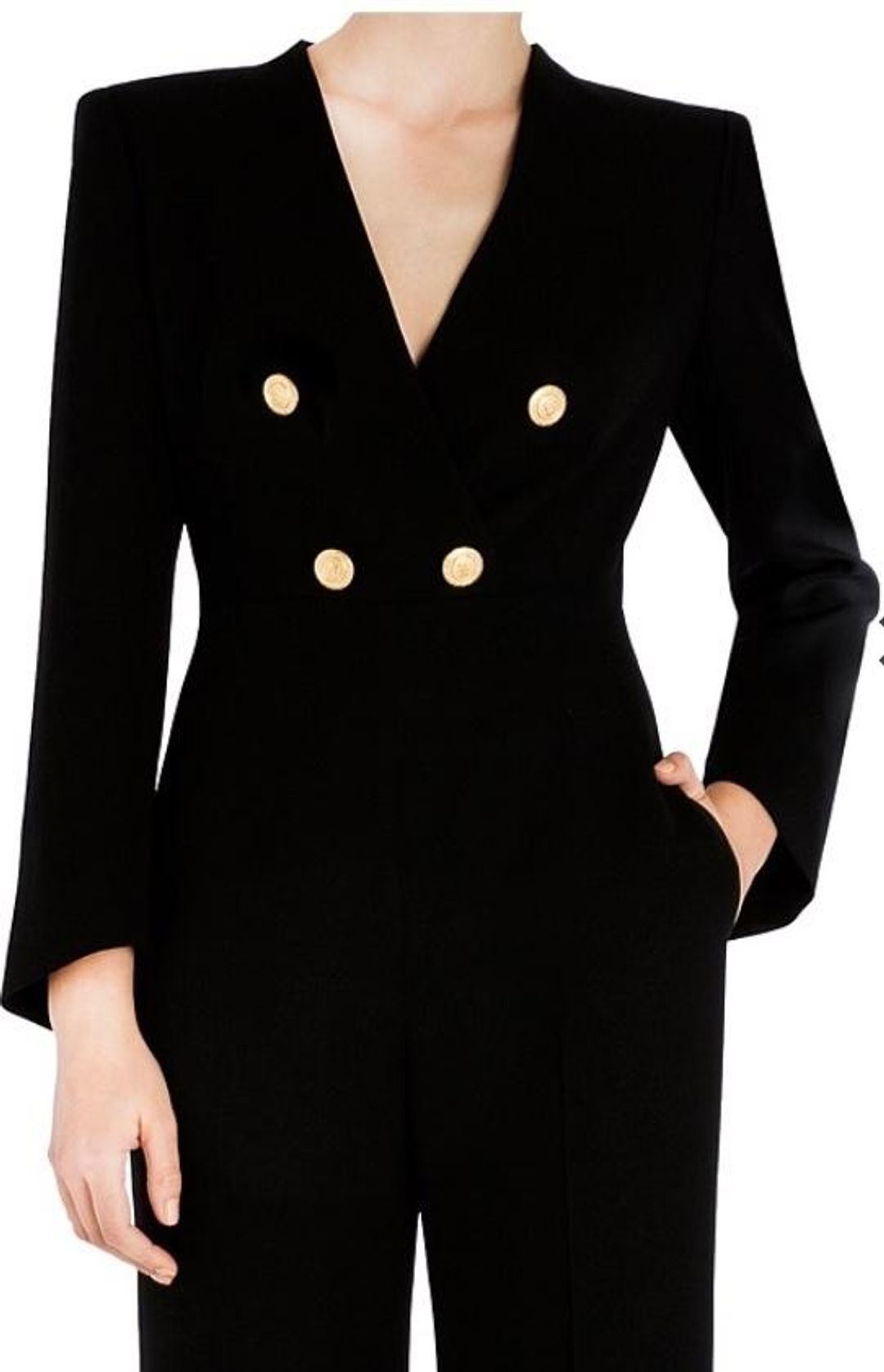 Carla Zampatti Onyx Military Precision Jumpsuit Black Size 12 for rent on The Volte - main image