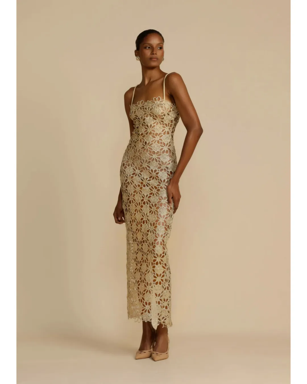 Arcina Ori Kendra Maxi Dress Gold Size XL / AU 14 for rent on The Volte - main image