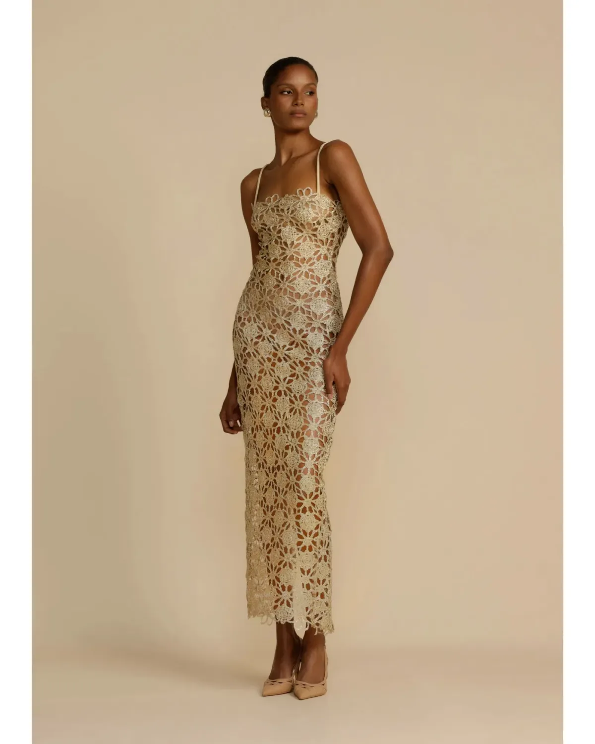 Arcina Ori Kendra Maxi Dress Gold Size XL / AU 14 - Image 1