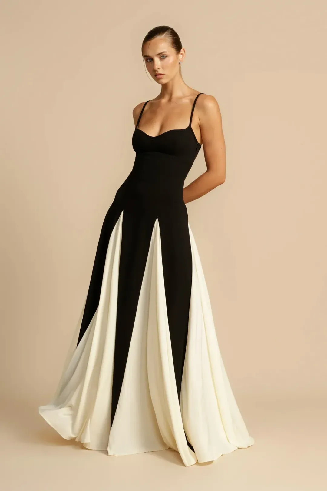 Arcina Ori Paloma Dress Black/White Size 12 for rent on The Volte - main image