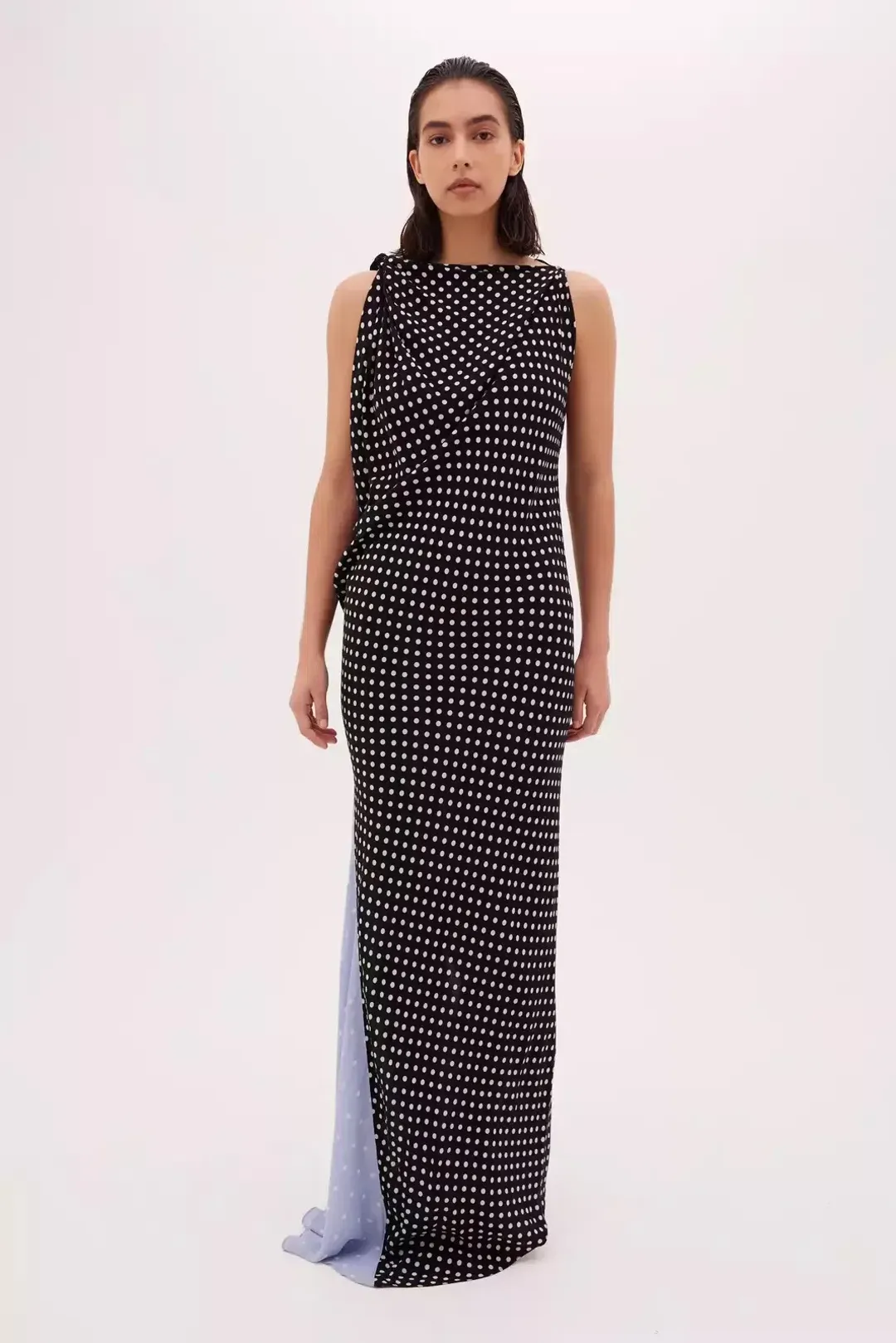 Bianca Spender Spotted Atomica Gown Black/White Size 12 for rent on The Volte - main image