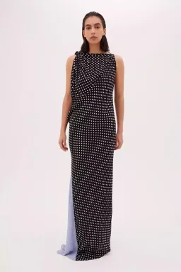 Bianca Spender Spotted Atomica Gown Black/White Size 12 for rent on The Volte - image 1