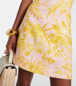 Zimmermann Golden Ruffle Mini Dress Pink/Gold Floral Size 0 / AU 8 for rent on The Volte - image 4