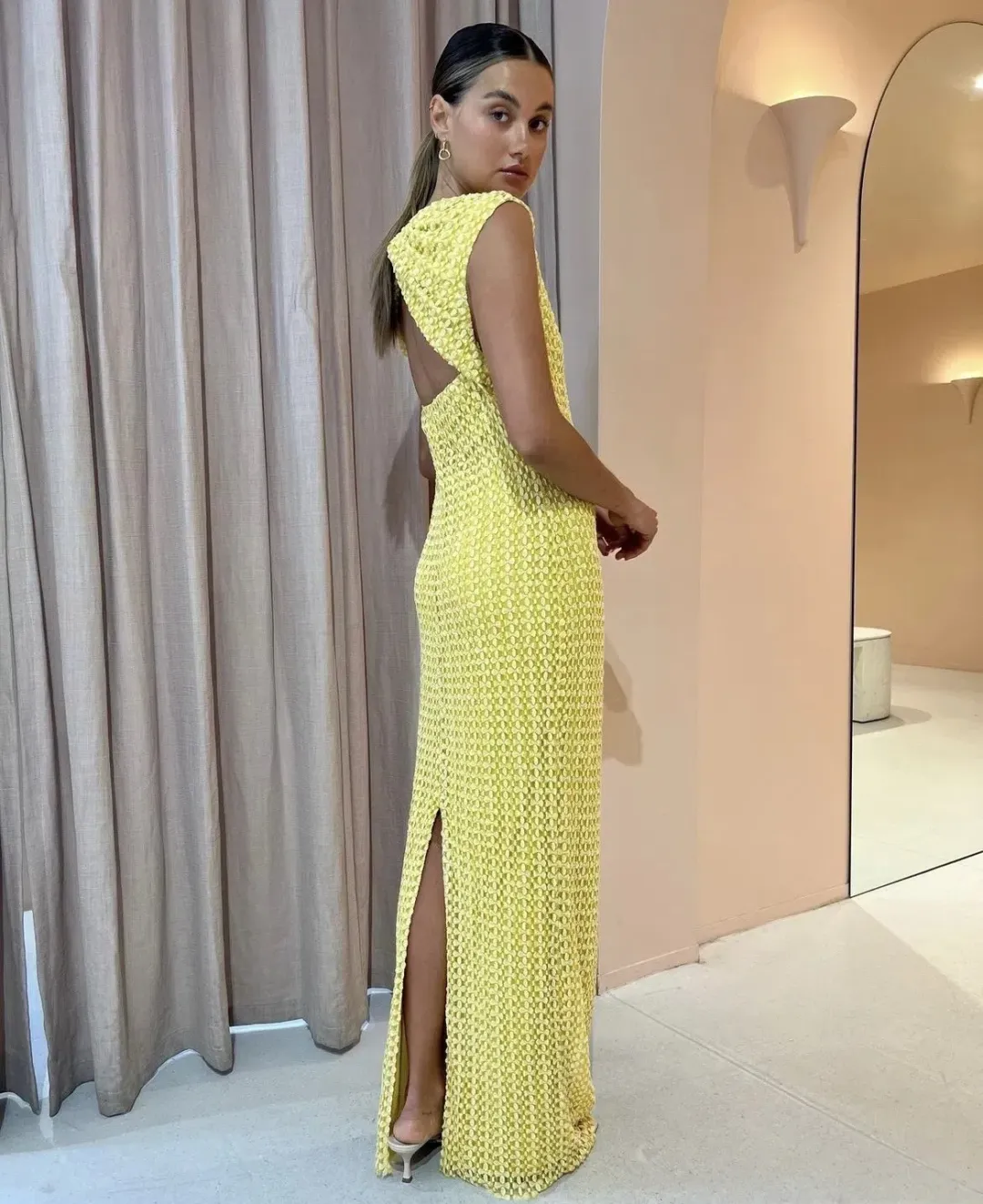 Camilla and Marc Riviera Column Dress Yellow Size 8 for rent on The Volte - main image