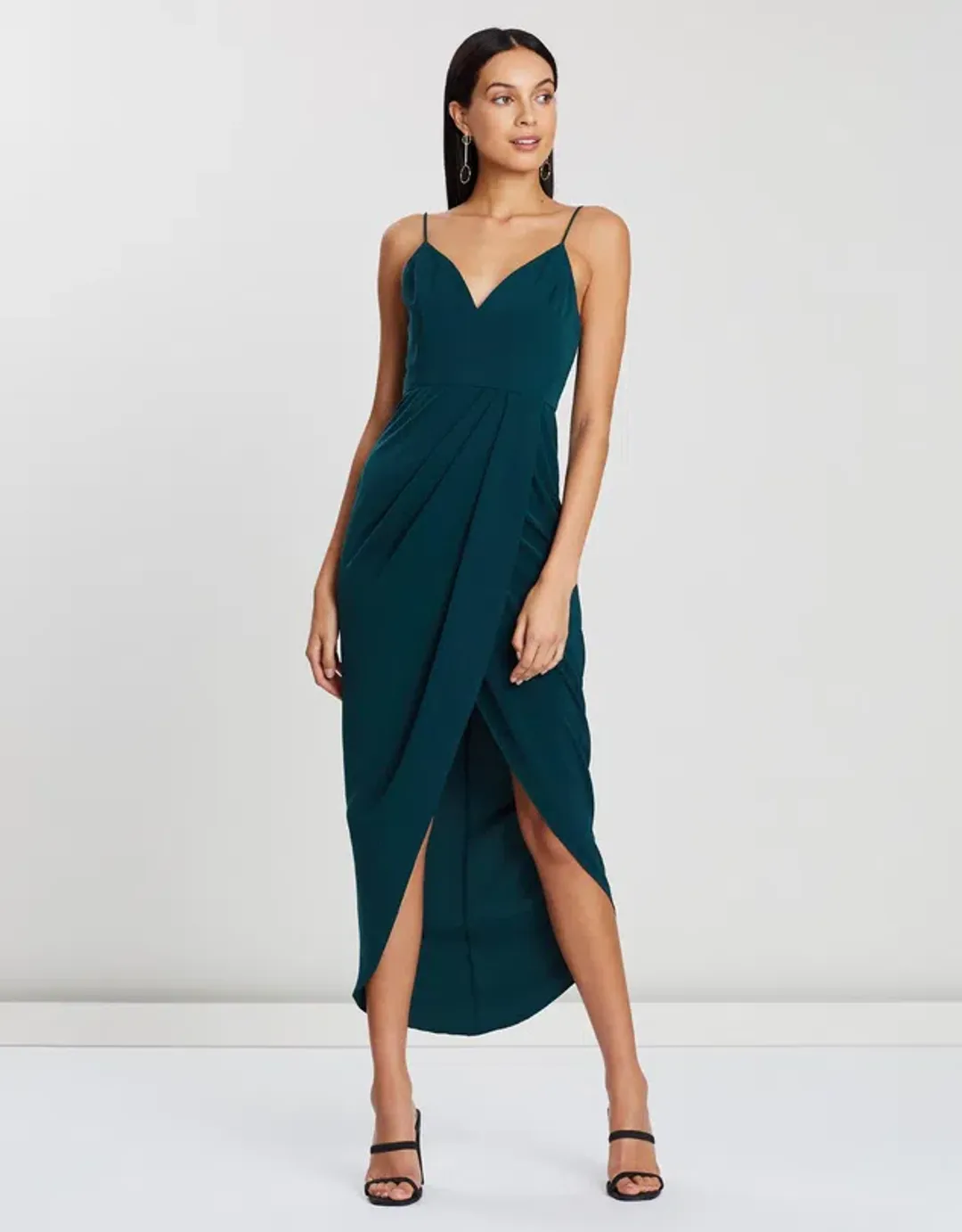 Shona Joy Core Cocktail Dress in Seaweed Green Size 6 for rent on The Volte - main image