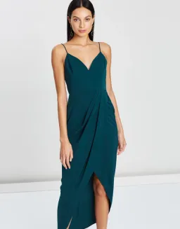 Shona Joy Core Cocktail Dress in Seaweed Green Size 6 for rent on The Volte - image 4
