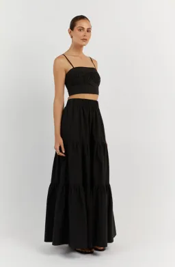 Dissh Elsa Cotton Crop Top & Skirt Set Black Size 6 for rent on The Volte - image 5