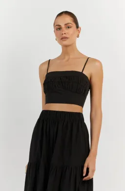 Dissh Elsa Cotton Crop Top & Skirt Set Black Size 6 for rent on The Volte - image 2