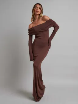 Bayse Brand Slaya Maxi Dress Bark Brown Size M / AU 10 for rent on The Volte - image 1