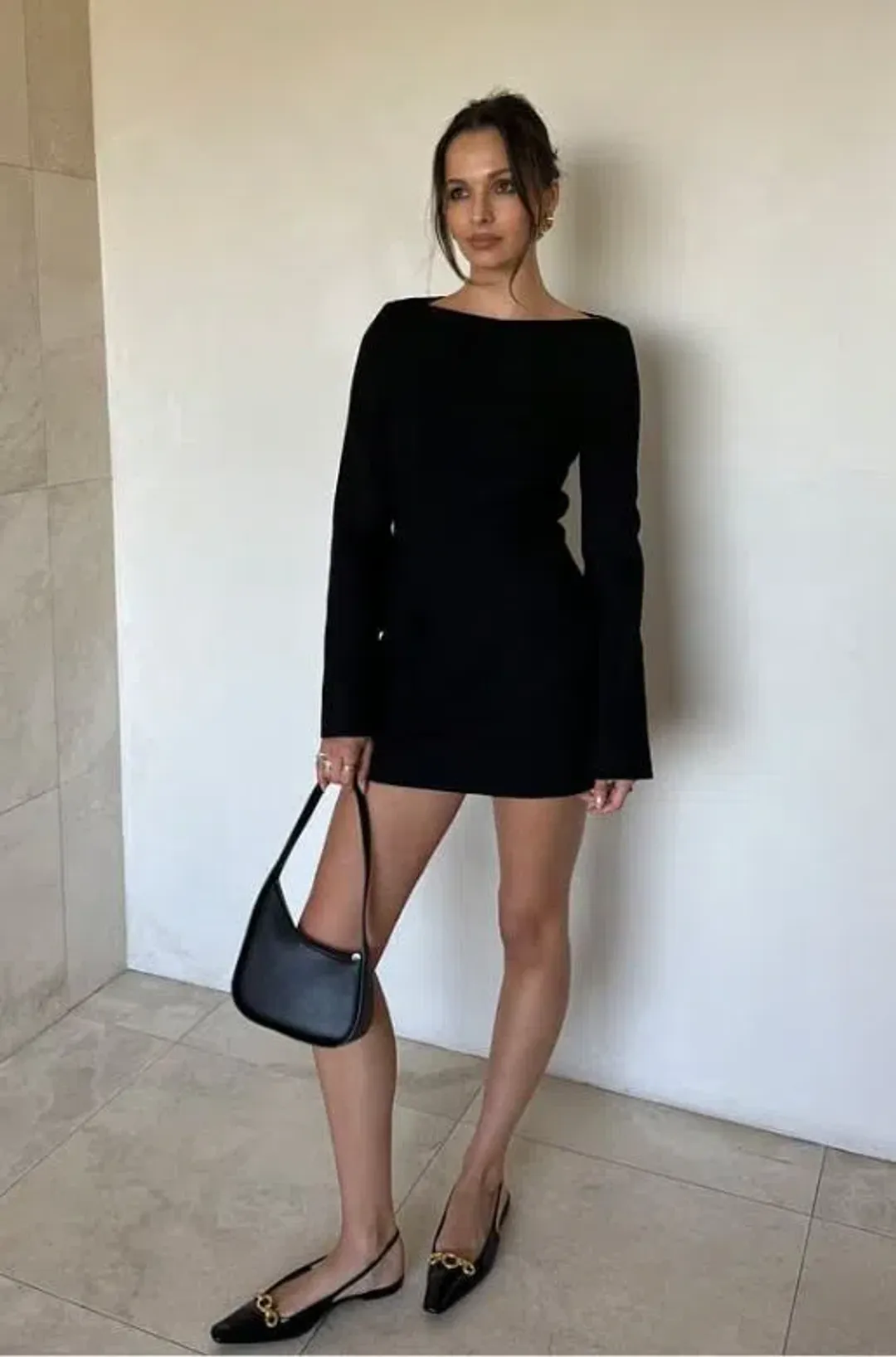 Henne Patrizia Mini Dress Black Size 12 for rent on The Volte - main image