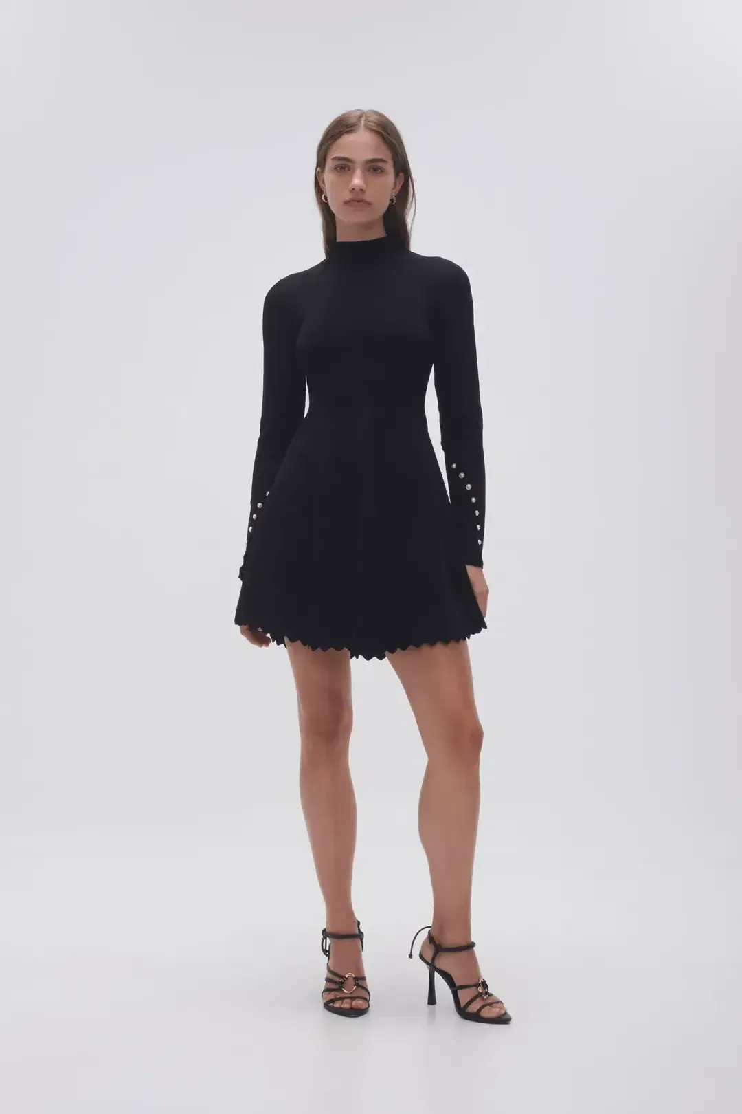 Aje Sylvia Knit Mini Dress Black Size XL / Au 14 for rent on The Volte - main image