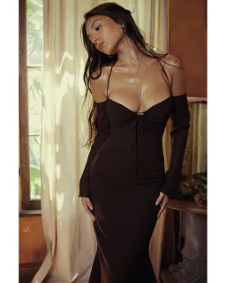 House of CB Naomi Midi Dress in Espresso Brown Size AU 6 for rent on The Volte - image 5