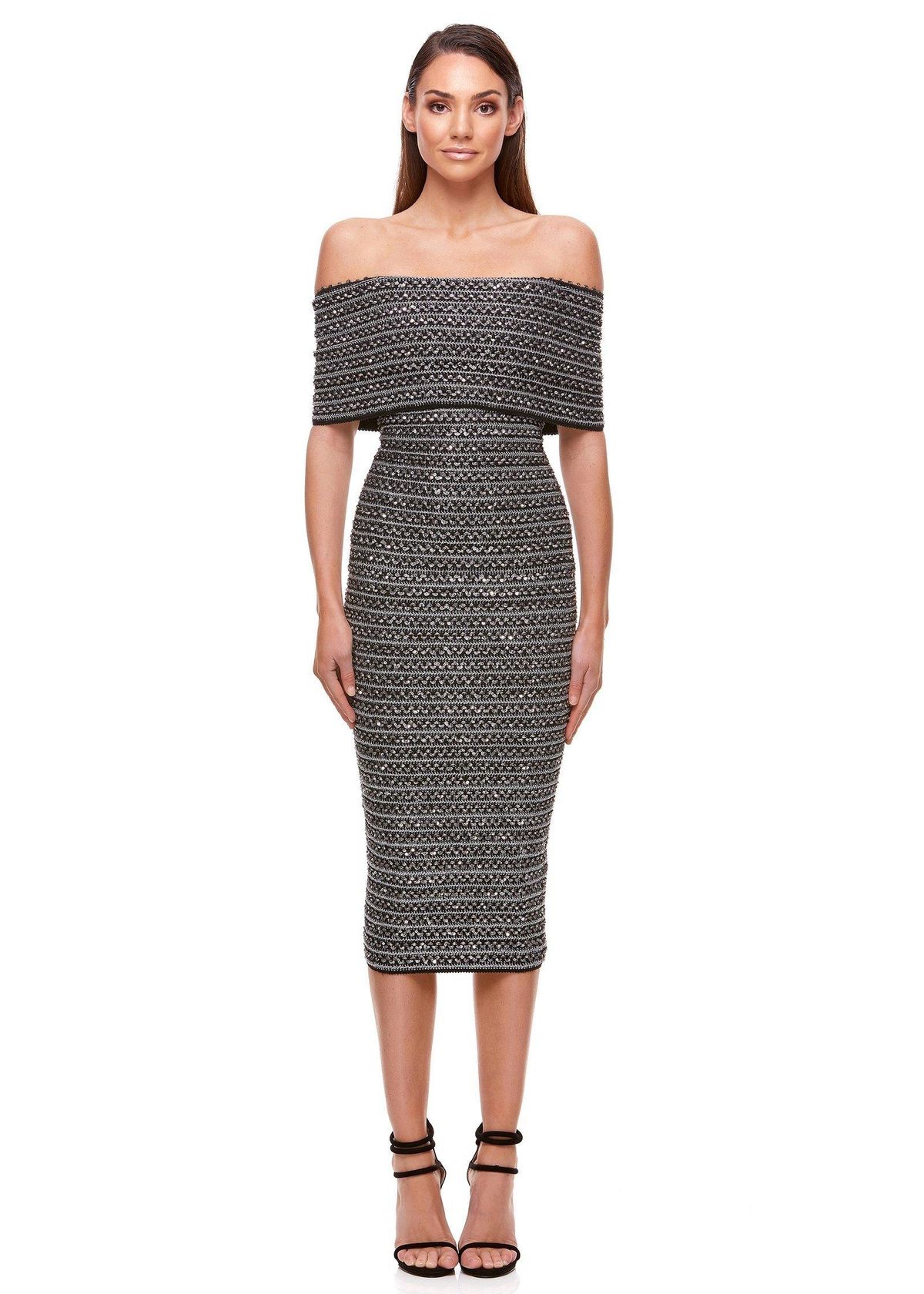 Eliya The Label Lenora Midi Dress Grey Size 8 - Image 2