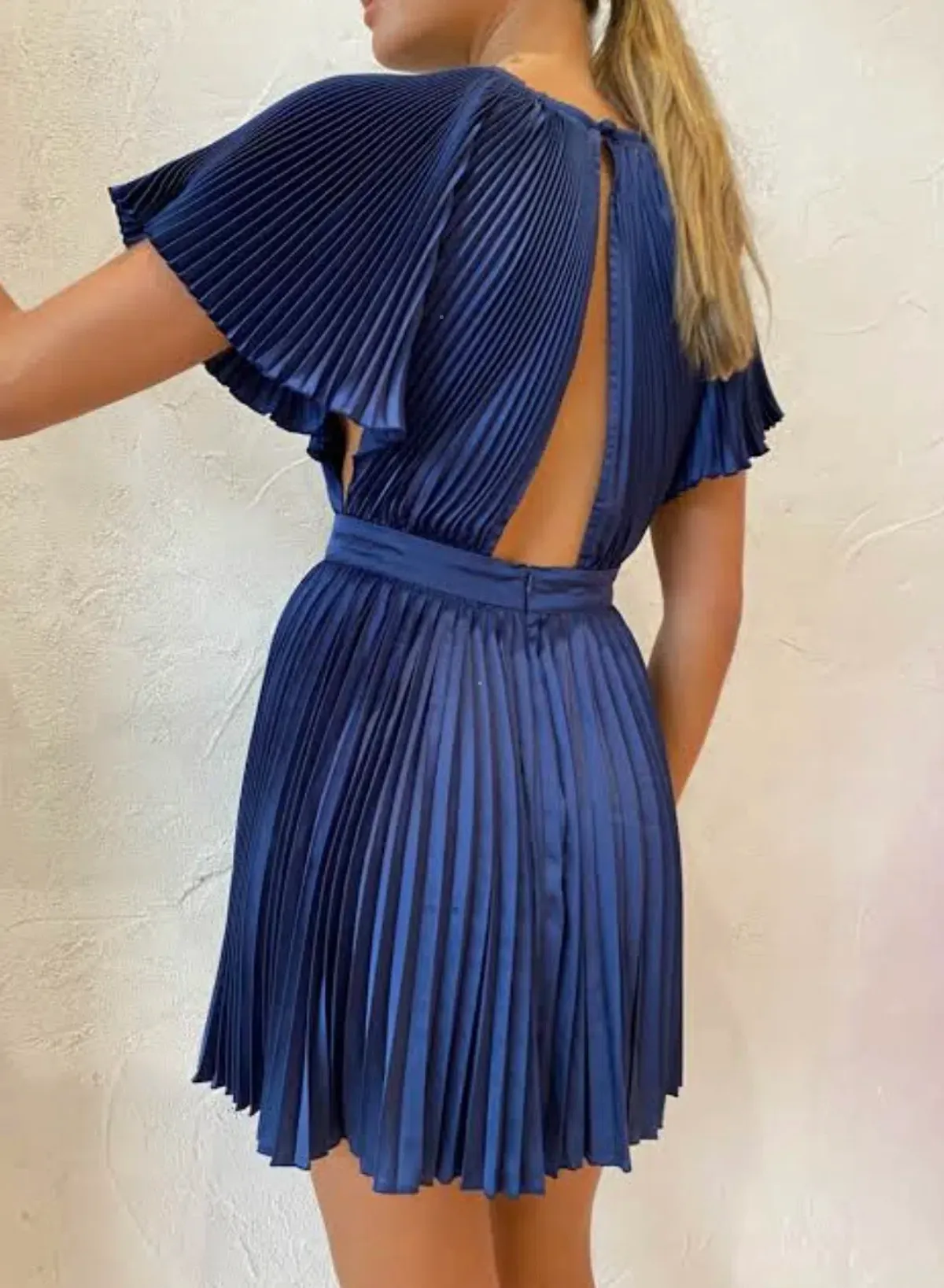 Lidee Theatre Mini Dress Blue Size 8 - Image 2