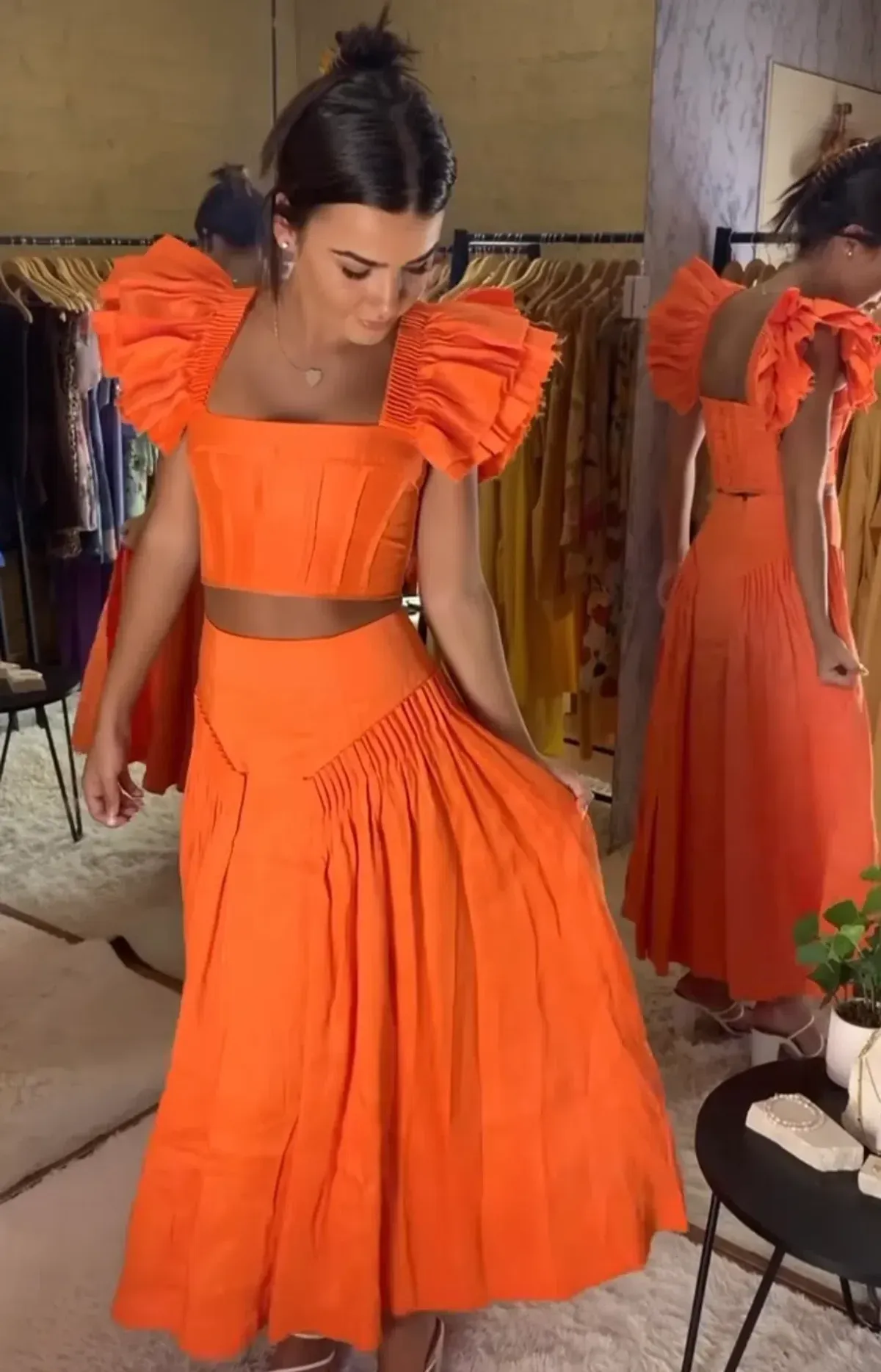 Aje Yves Set Orange Size 10 - Image 3