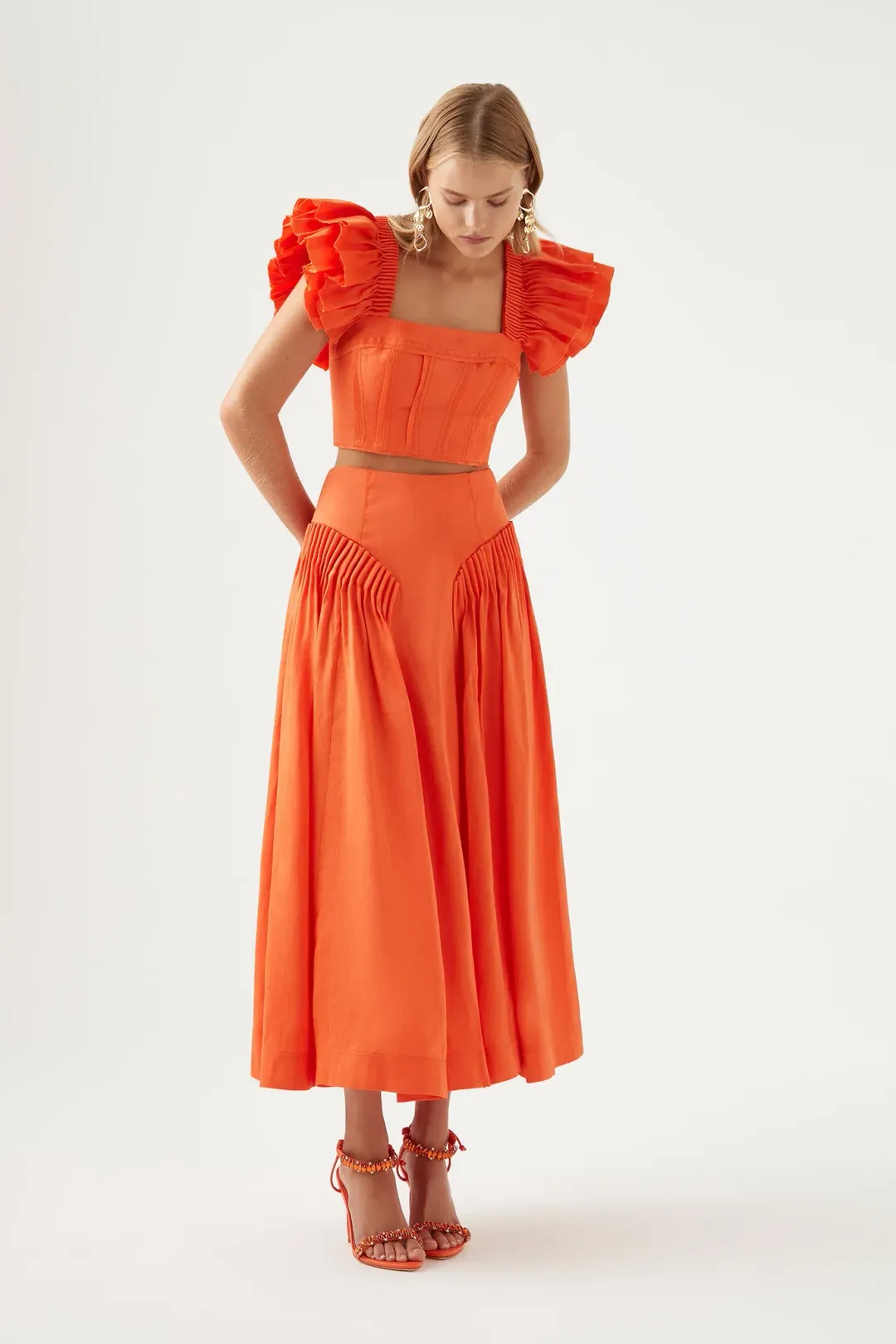 Aje Yves Set Orange Size 10 for rent on The Volte - main image