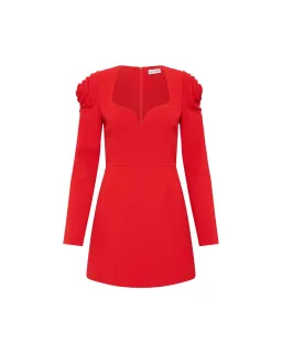 Rebecca Vallance Karina Long Sleeve Mini Dress Red Size 12 for rent on The Volte - image 3