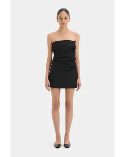 Sir The Label Leonardo Pleated Mini Dress in Black Size AU 10 for rent on The Volte - image 1