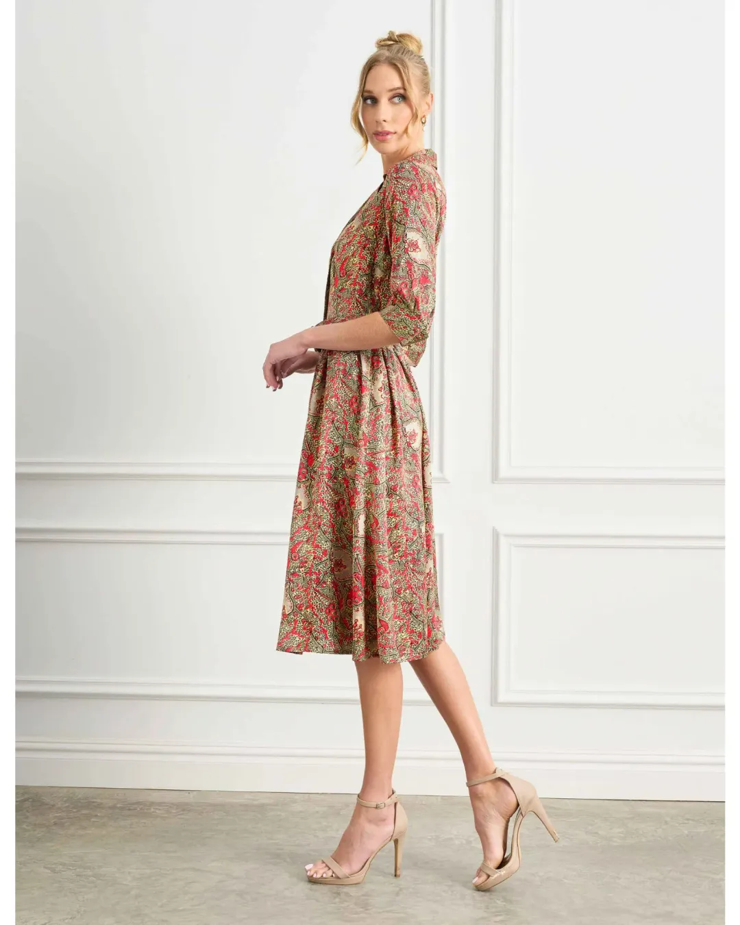 Leona Edmiston Demi 'Belle Epoch' Silk Shirtdress Multi Size 2 / AU 12 for rent on The Volte - main image
