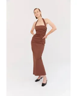 Sir the Label Nikki Gown Brown Size 2 / AU 10 for rent on The Volte - image 1