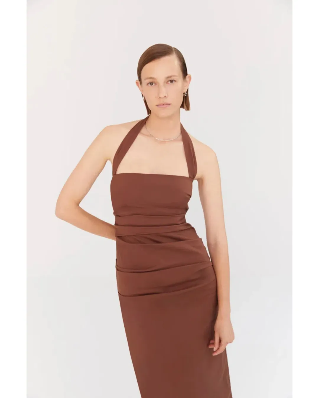 Sir the Label Nikki Gown Brown Size 2 / AU 10 for rent on The Volte - main image