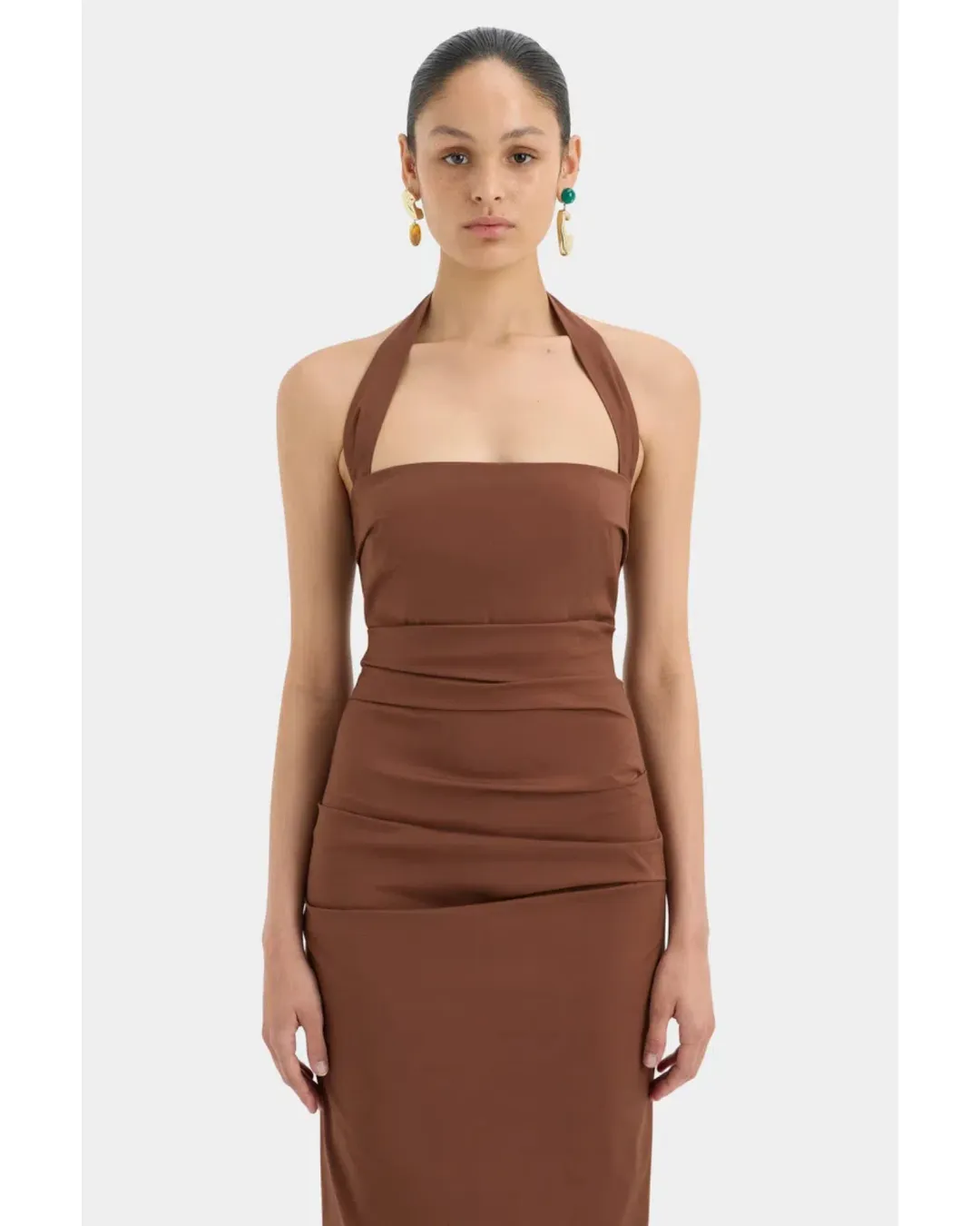 Sir the Label Nikki Gown Brown Size 2 / AU 10 for rent on The Volte - main image