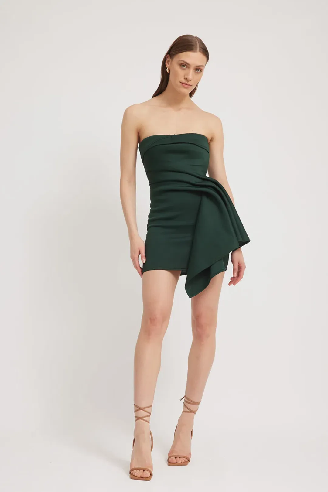 Tojha Nevie Mini Dress Forrest Green Size 6 for rent on The Volte - main image