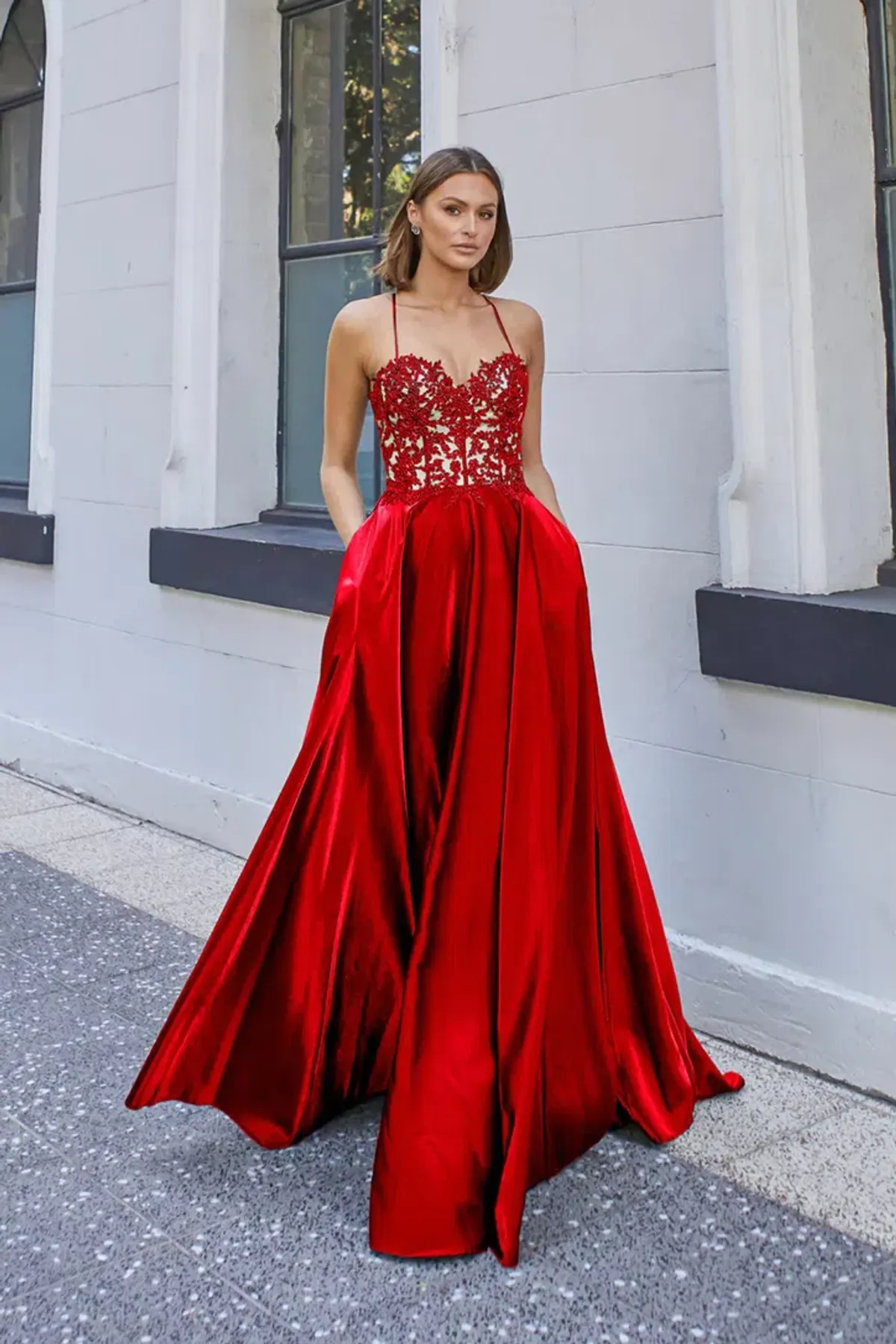 Tania Olsen Mika Gown Red Size 10 - Image 1
