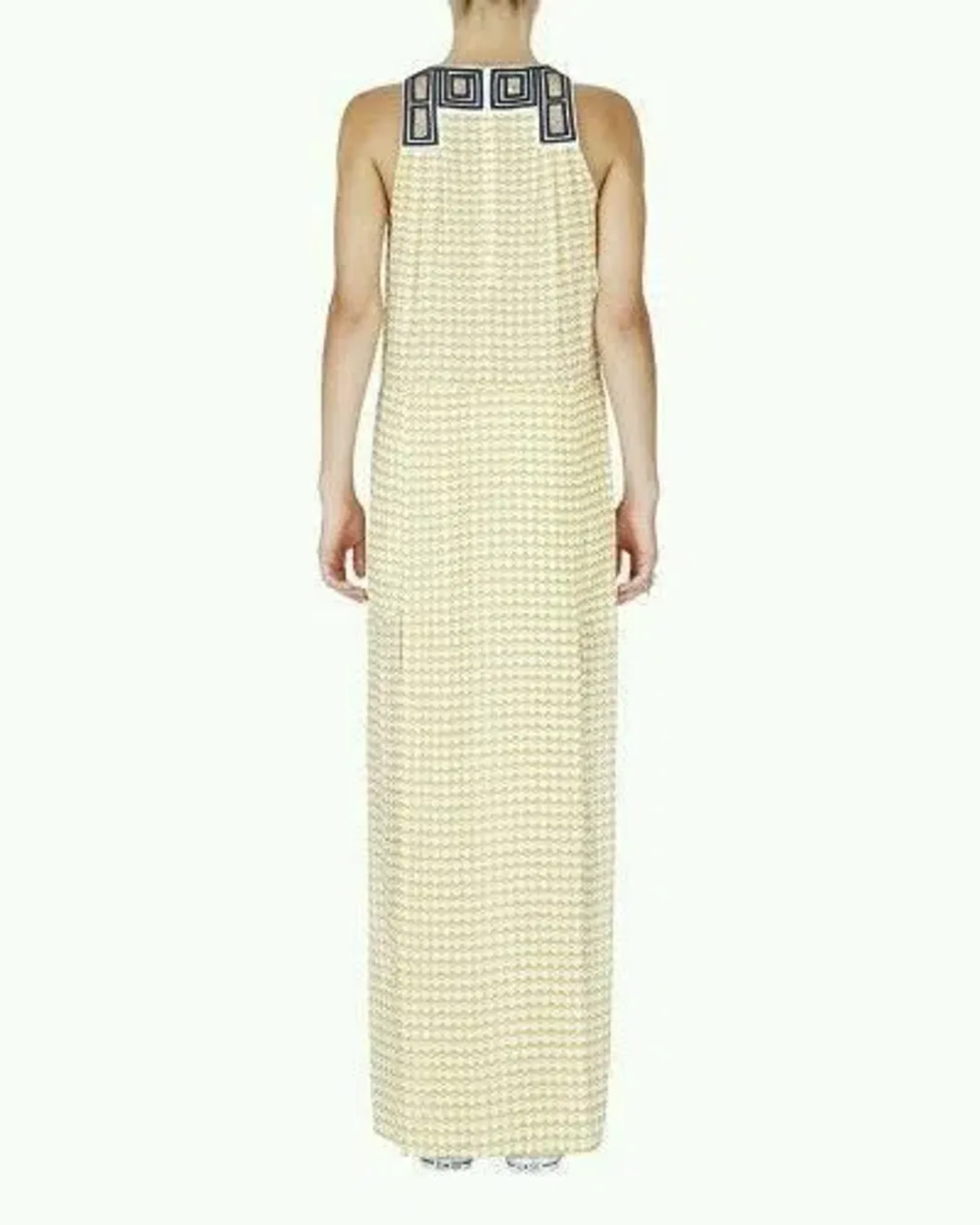 Sass & Bide Think Twice / The Element Embellished Silk Maxi Dress Yellow Size 6 for rent on The Volte - main image