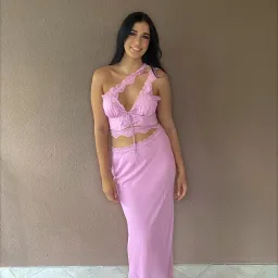 House of CB Lorena Crop & Mathilda Skirt Set Pink S/Au 8 for rent on The Volte - image 2