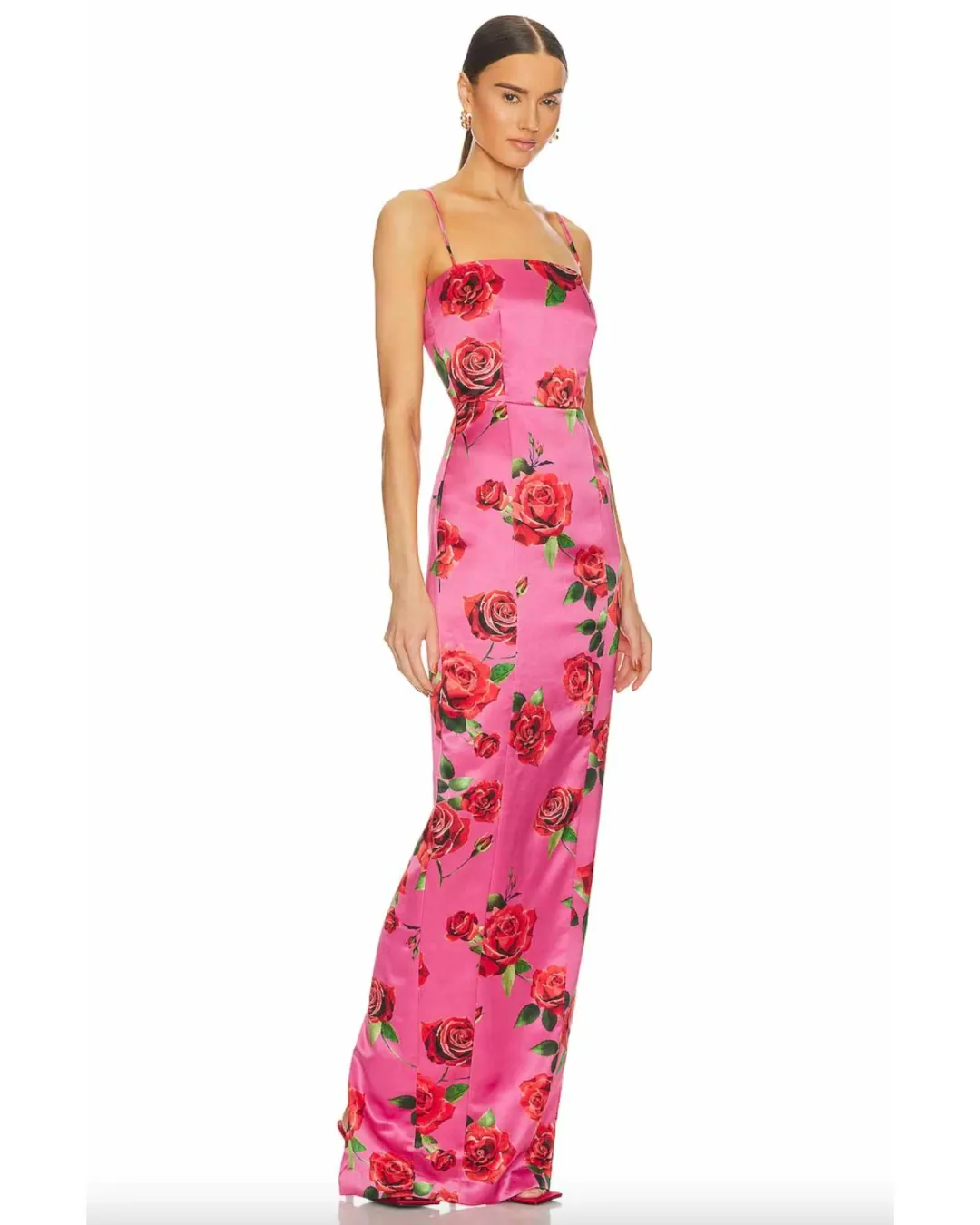 Sau Lee Sofia Dress Pink Floral Size AU 12 for rent on The Volte - main image