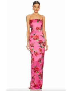 Sau Lee Sofia Dress Pink Floral Size AU 12 for rent on The Volte - image 1